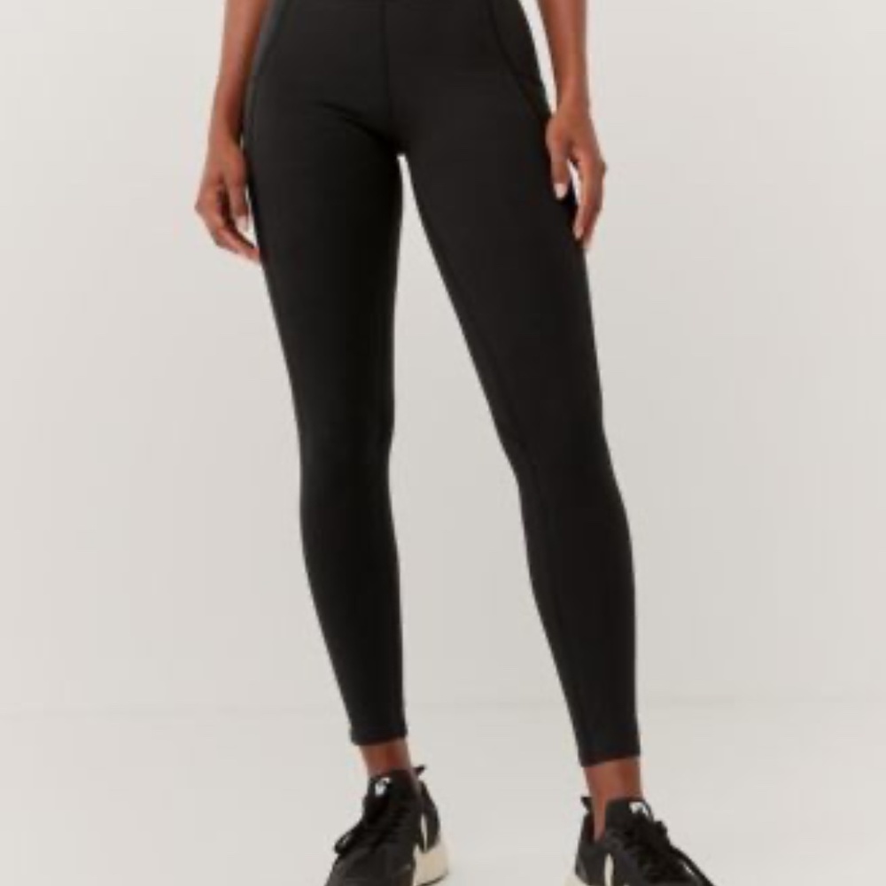 Pact purefit pocket leggings organic cotton black womens size small